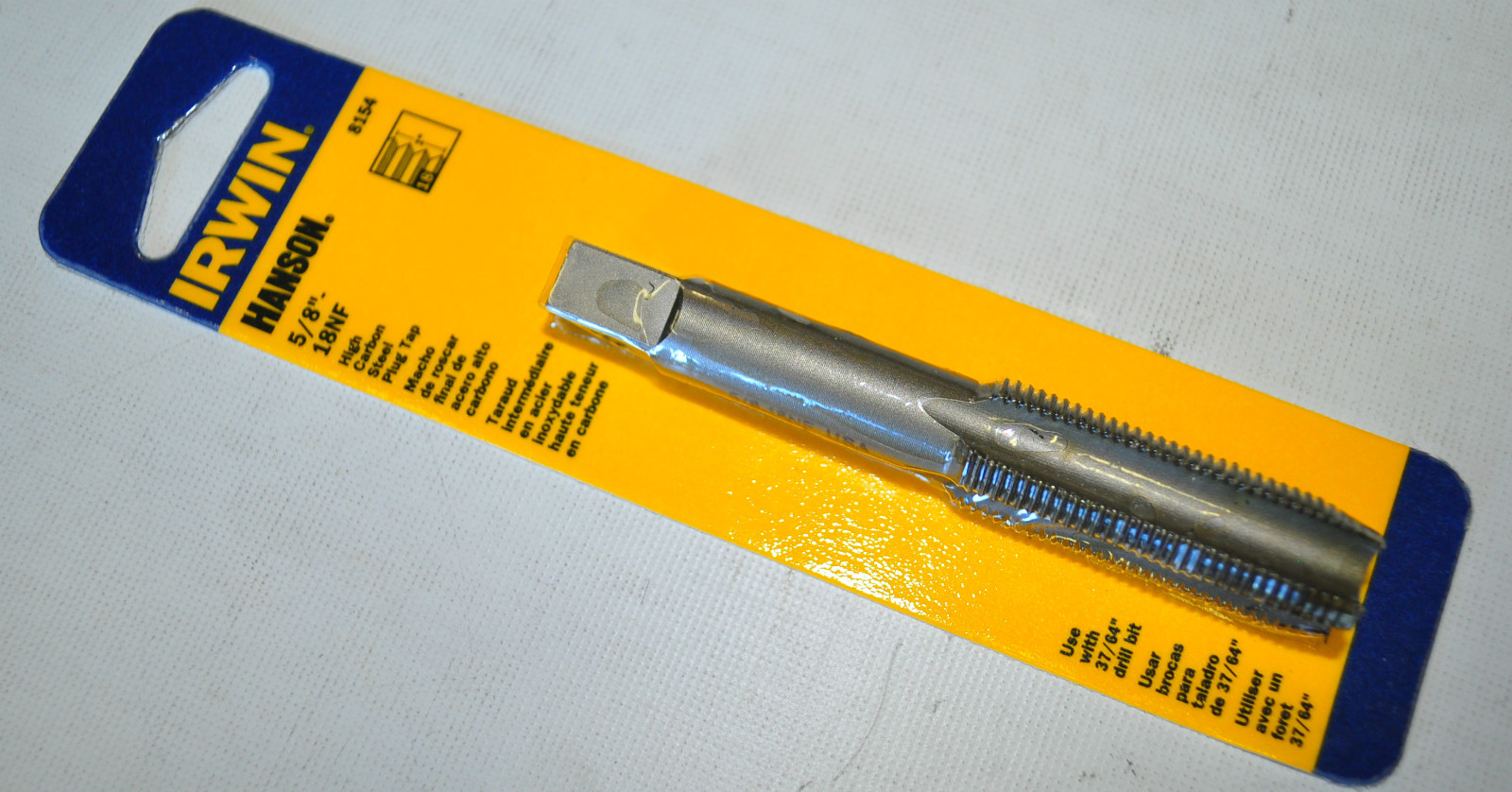 HANSON Irwin 8154 Fractional Plug Tap Size 5/8" - 18 NF Made in USA on TAP.