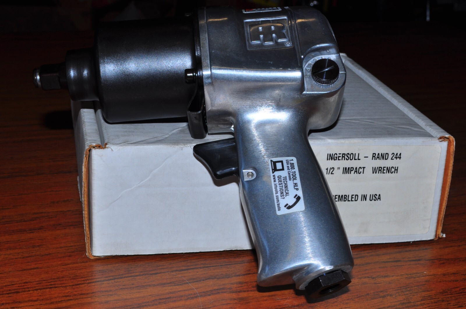 Ingersoll Rand 244 1/2  Air Impact Wrench, 500 ft-lbs Max Rev Torque, Super Duty