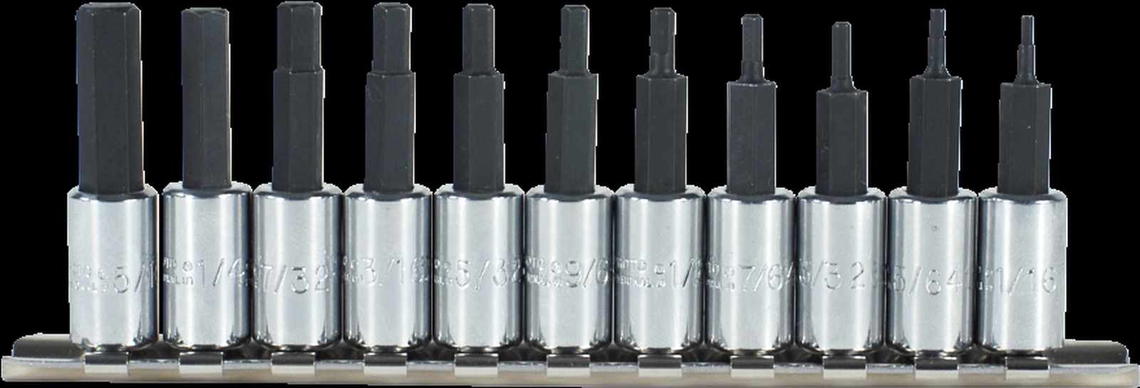 PROTO J4770-11 1/4" Drive 11 Piece Hex Bit Set 1/16" to 9/64" Made in USA
