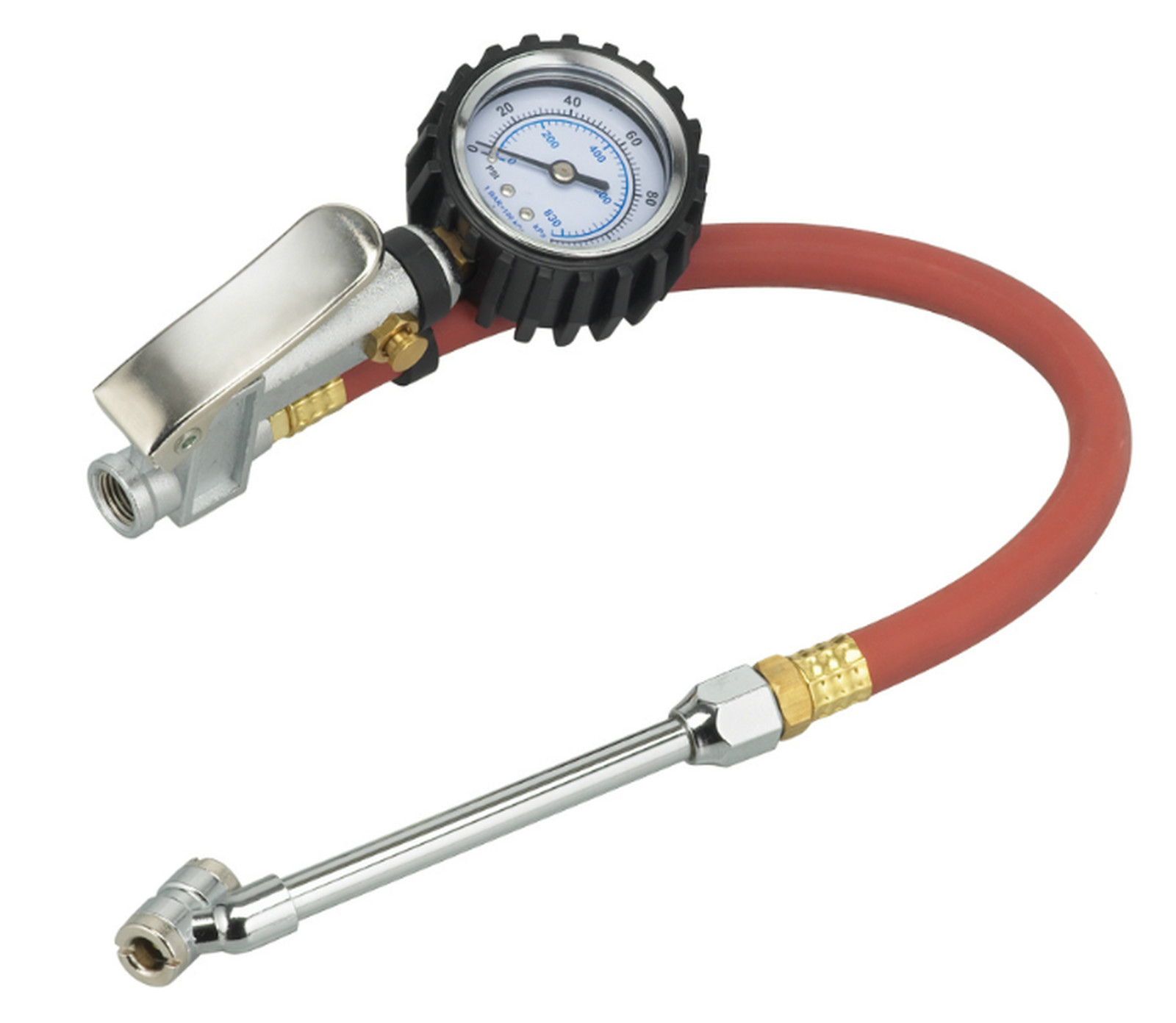 S & G Tool Aid 65110 Tire Inflator with Dial Gage •6” Dual head chuck•13” Hose