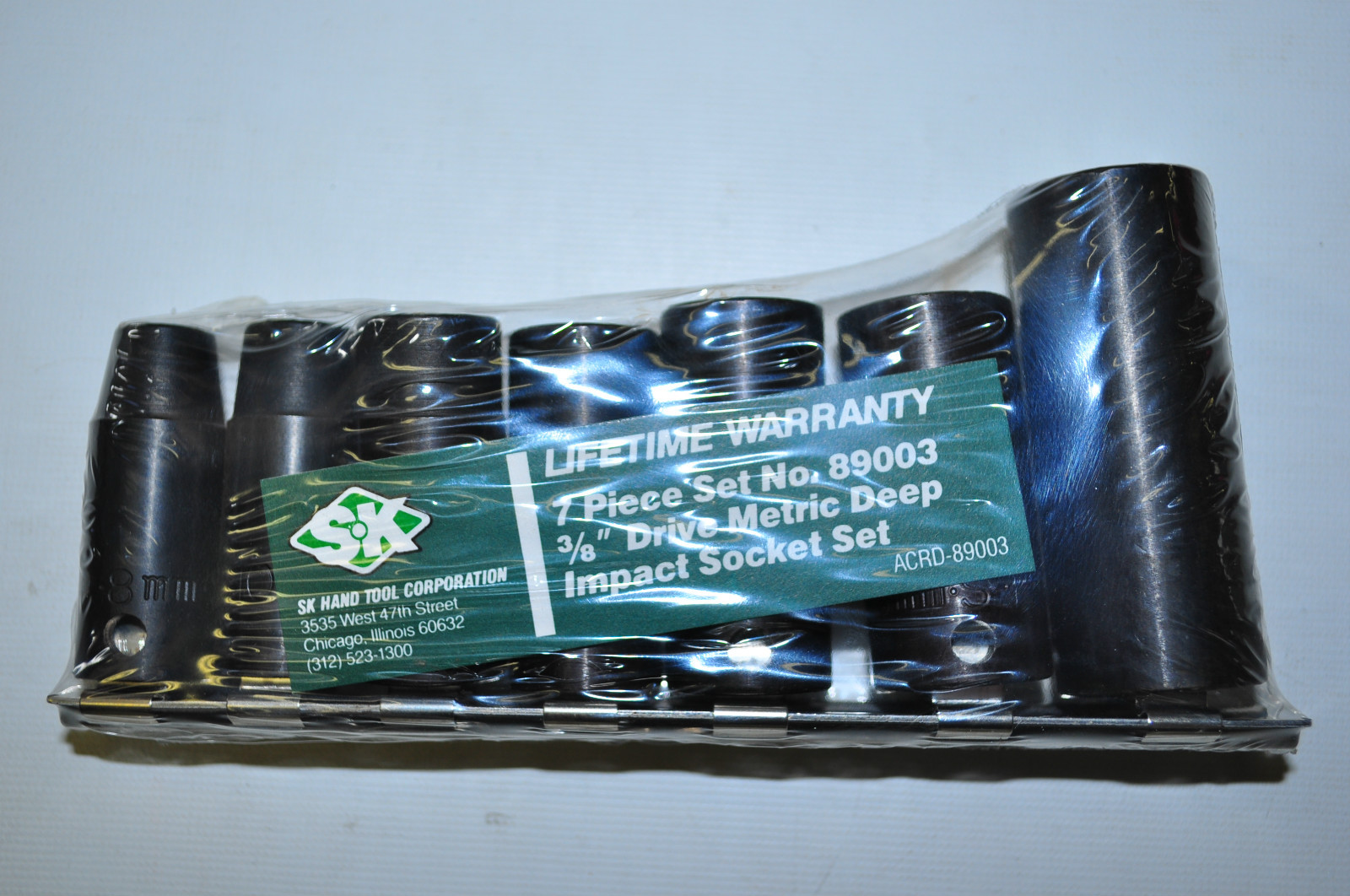 SK 89003 7 Piece 3/8" Drive 6 Point Deep Metric Impact Socket Set 8 to 17 MM