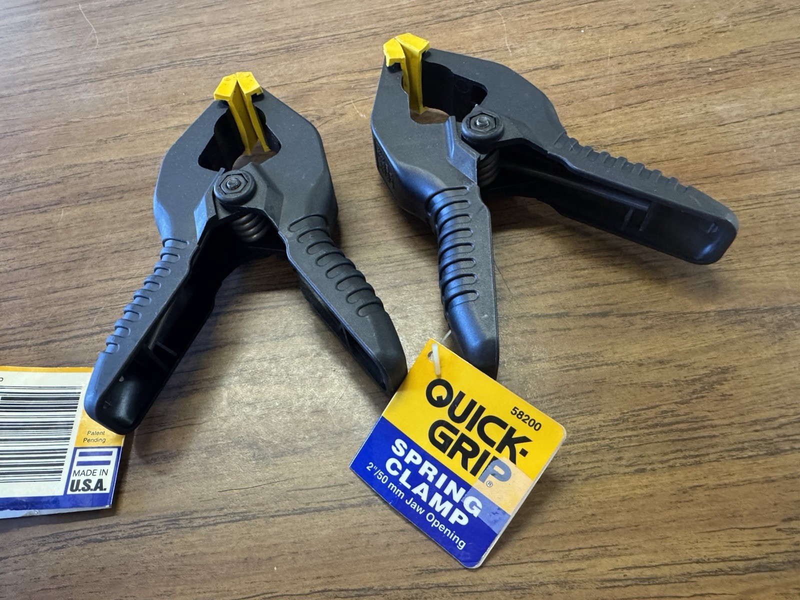 Set of 2 Durable Heavy Duty 6" Plastic Spring Clamp  58200 2" Quick-Grip®