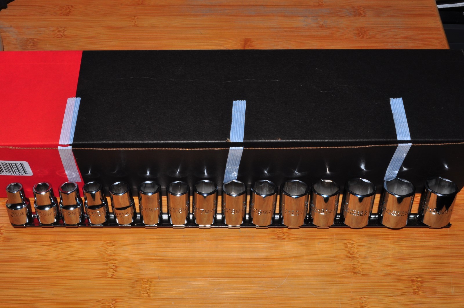 Stanley Proto J54205 15 Piece 6 Point 1/2" Drive Metric Socket Set 10-24 MM USA