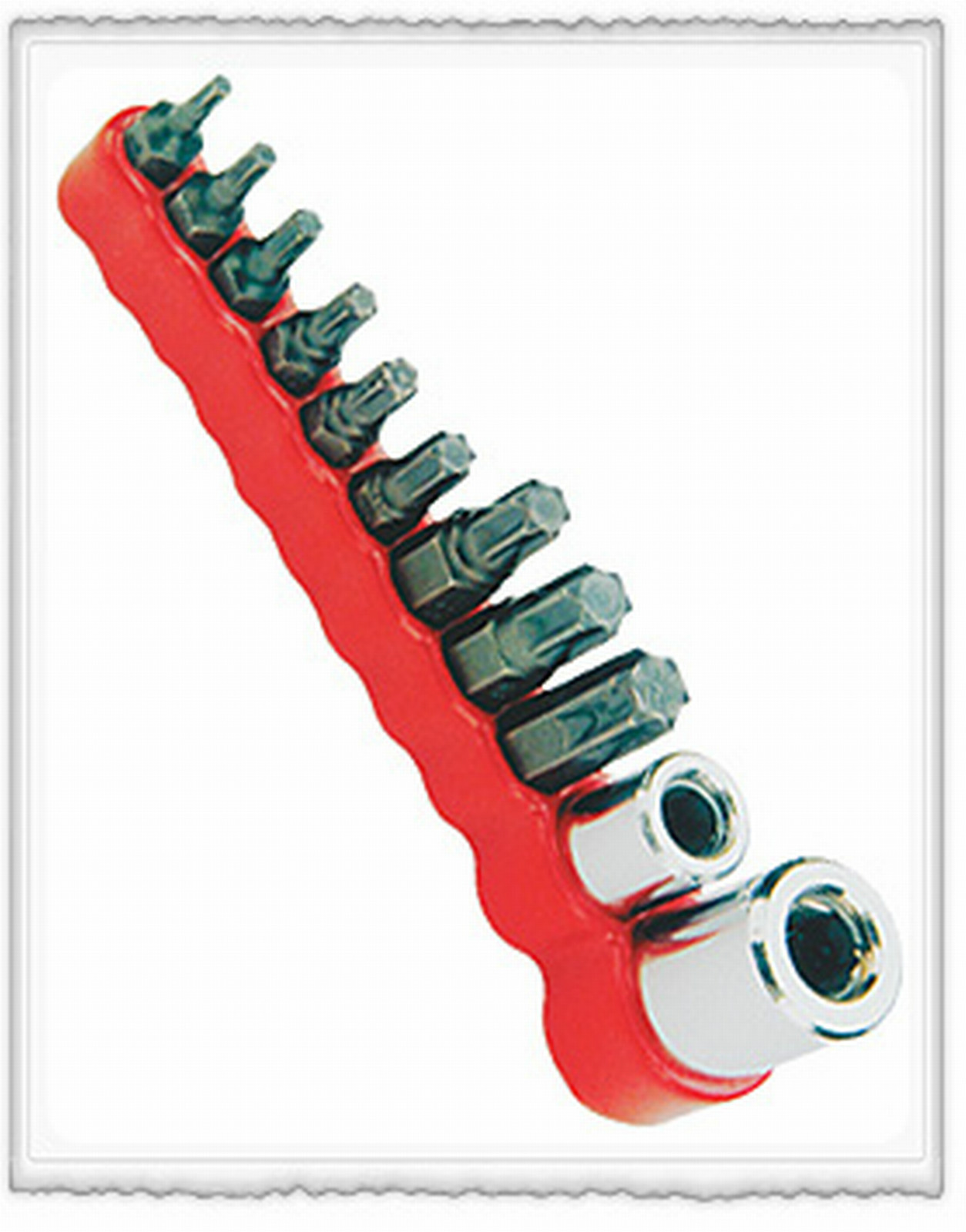 Torx Bit Set 11Pc T10, T15, T20, T25, T27, T30, T40, T45, T50; 1/4" & 3/8" Sq.Dr