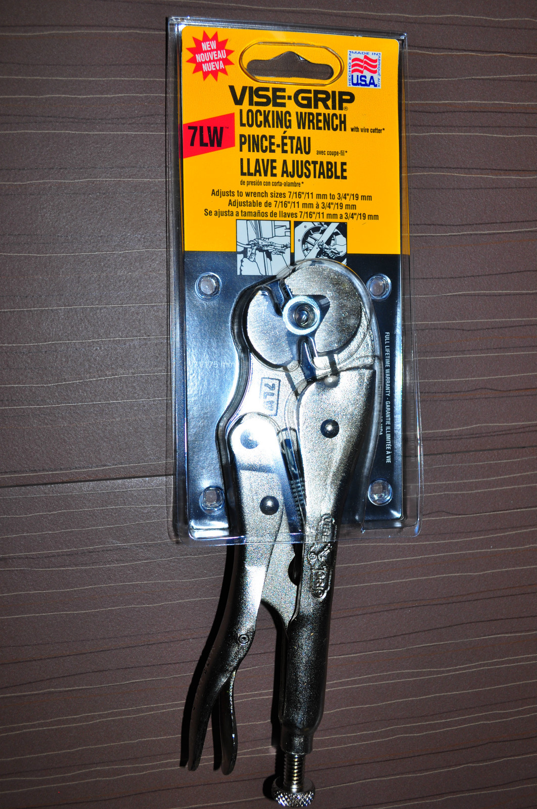 Vise Grip 7LW  7" Locking Wrench Pliers w/Cutter Stamped Made in USA -1996 New