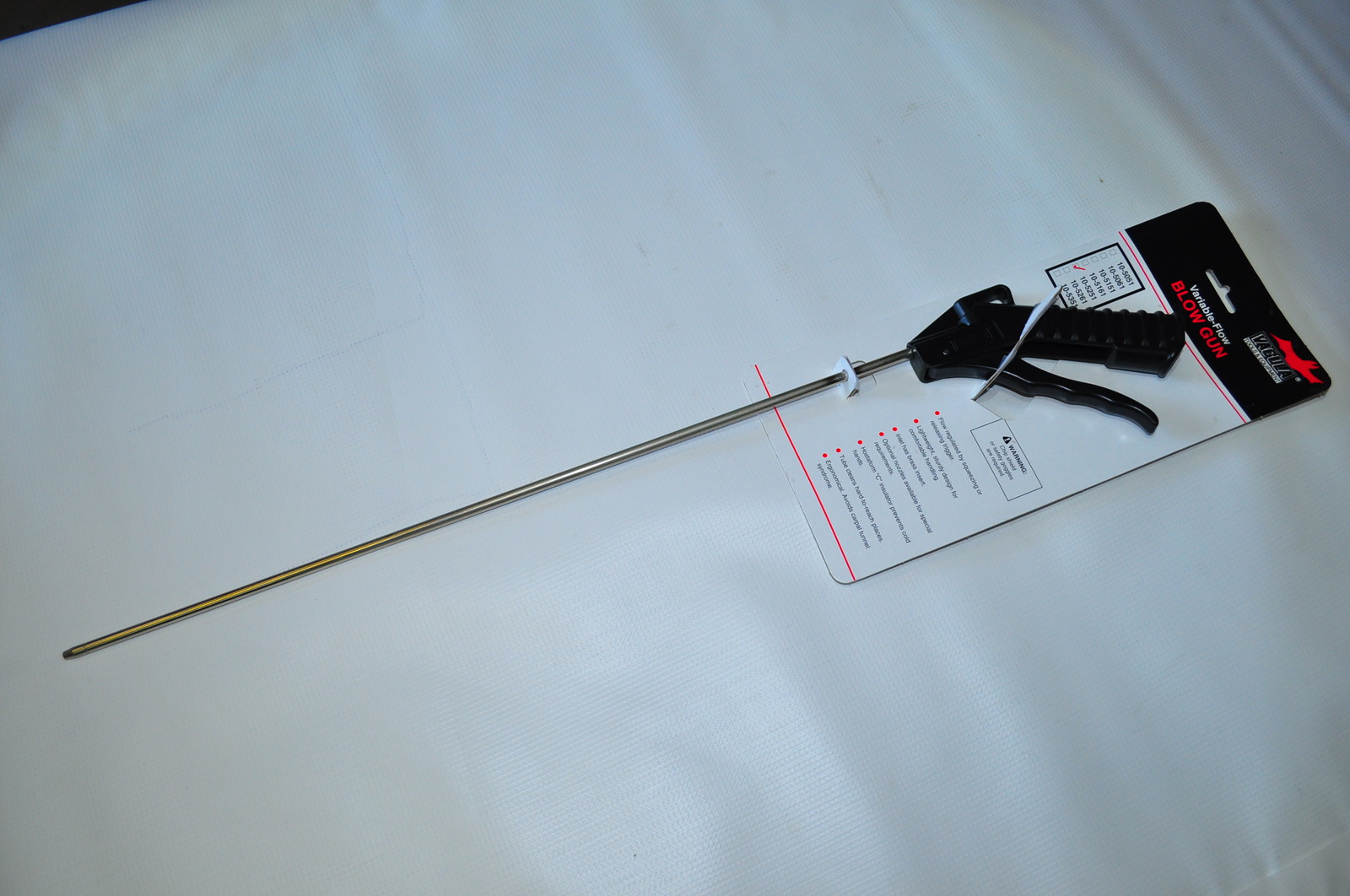 20" VARIABLE FLOW STRAIGHT TIP BLOW GUN VACULA 10-5251 MADE IN SWEDEN BRAND NEW!