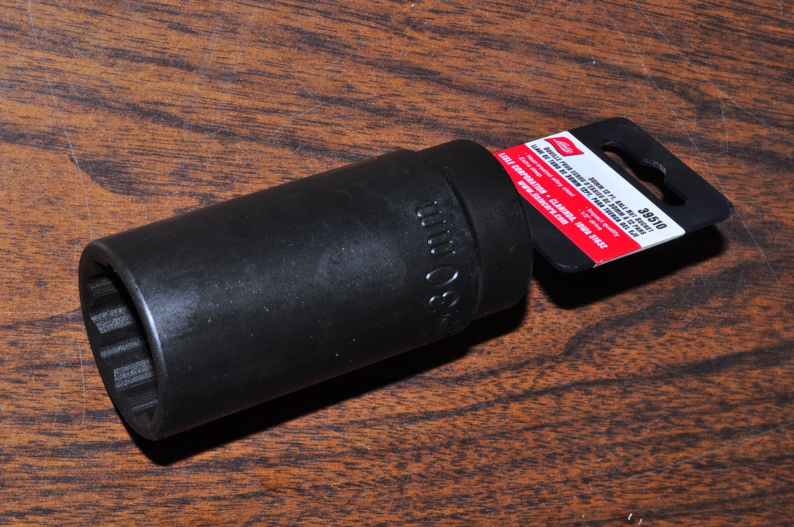 30mm 12 Points Axle Nut Socket extra Deep 3-1/2" 1/2" Drive. Lisle 39510