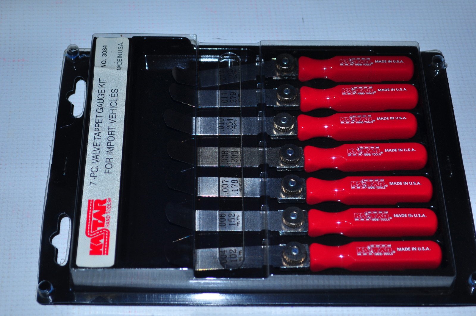 7 Pcs Valve Tappet Gauge Kit -Import Vehicles Kastar 3084  AE,LANG Made in USA