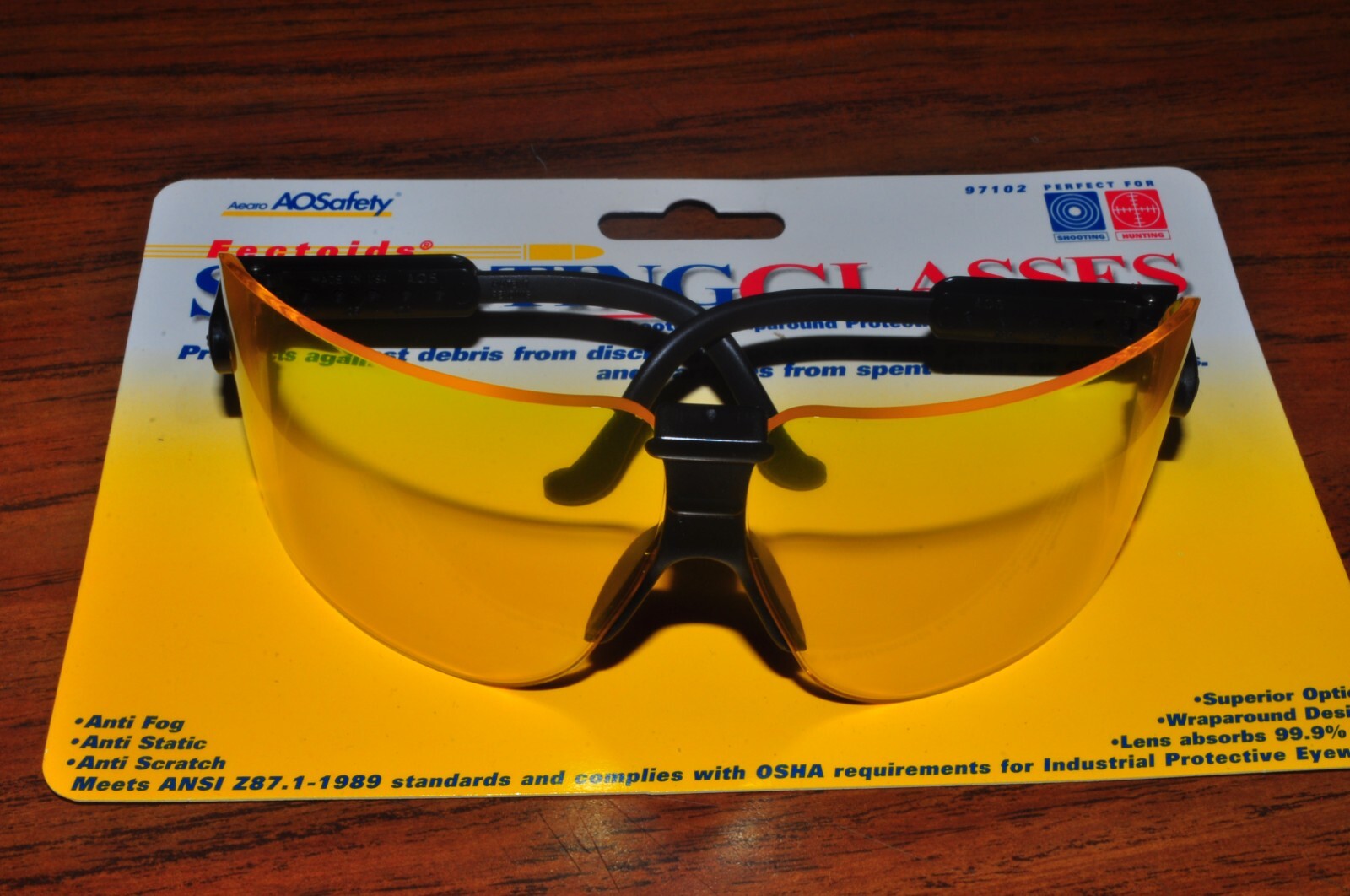 AEARO 97102 Fectoids Shooting Glass Amber Lens Made in USA - Image 4