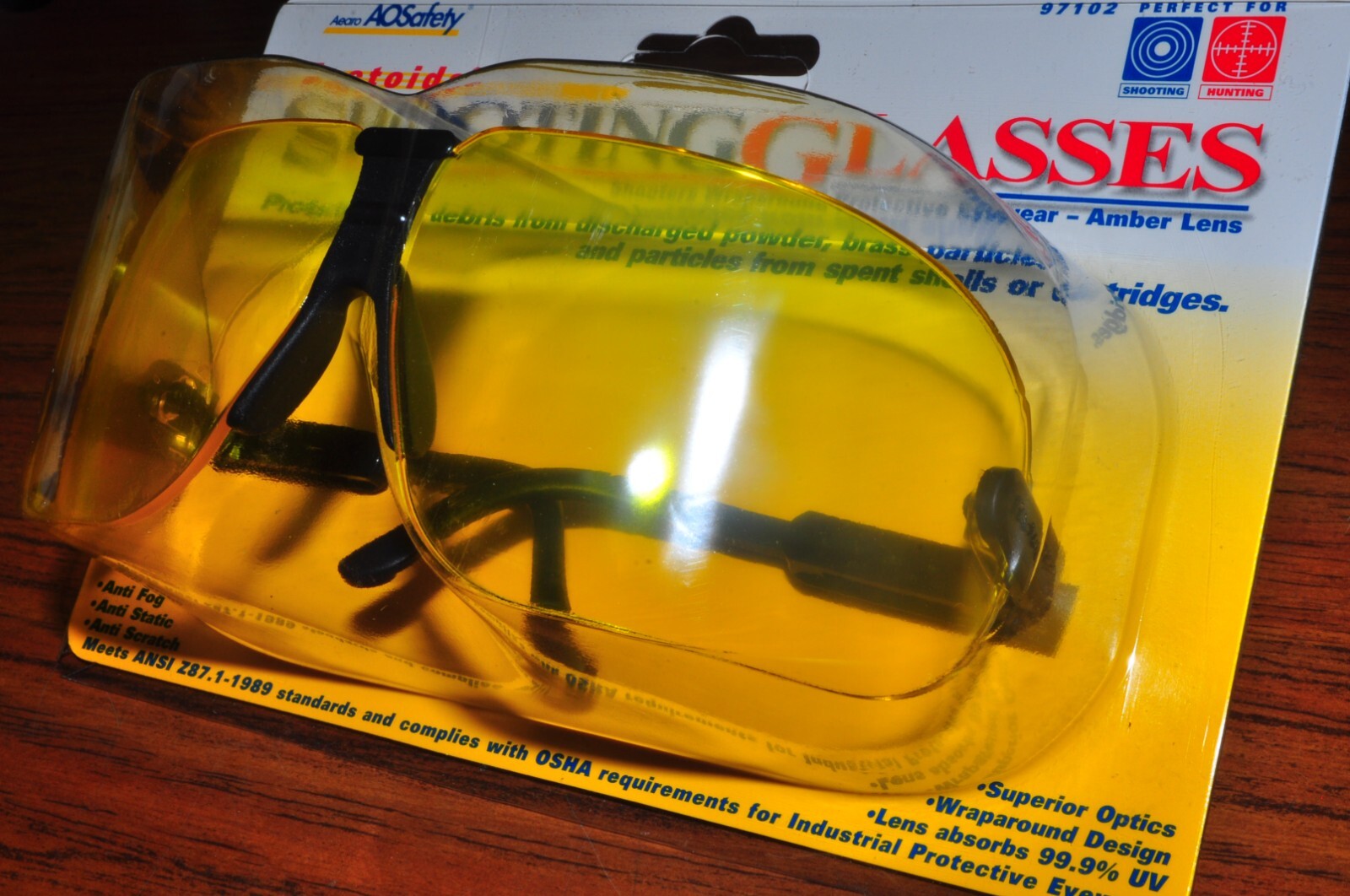 AEARO 97102 Fectoids Shooting Glass Amber Lens Made in USA - Image 7