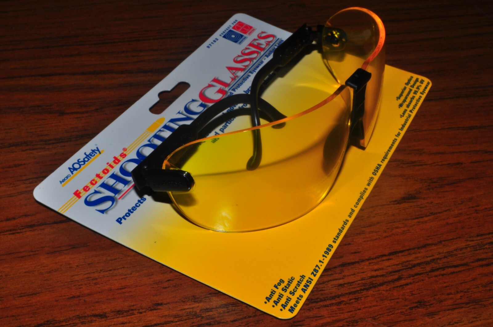 AEARO 97102 Fectoids Shooting Glass Amber Lens Made in USA