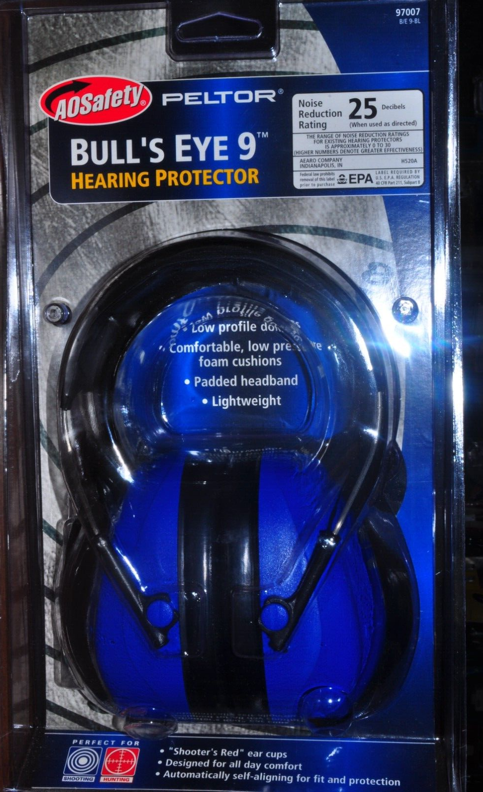 Aearo Peltor Bull's Eye 9 - Hearing Protector 97007 Origin Made in Sweden
