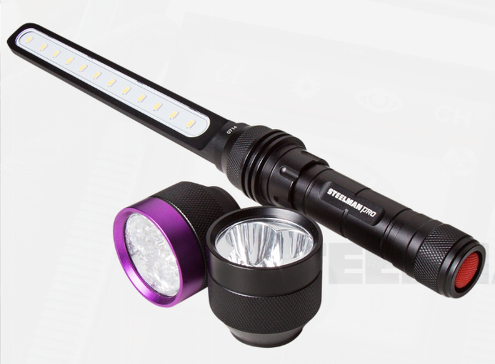 All-In-One Rechargeable Light Kit UV, Bright Light,Slim Light Steelman Pro 78708