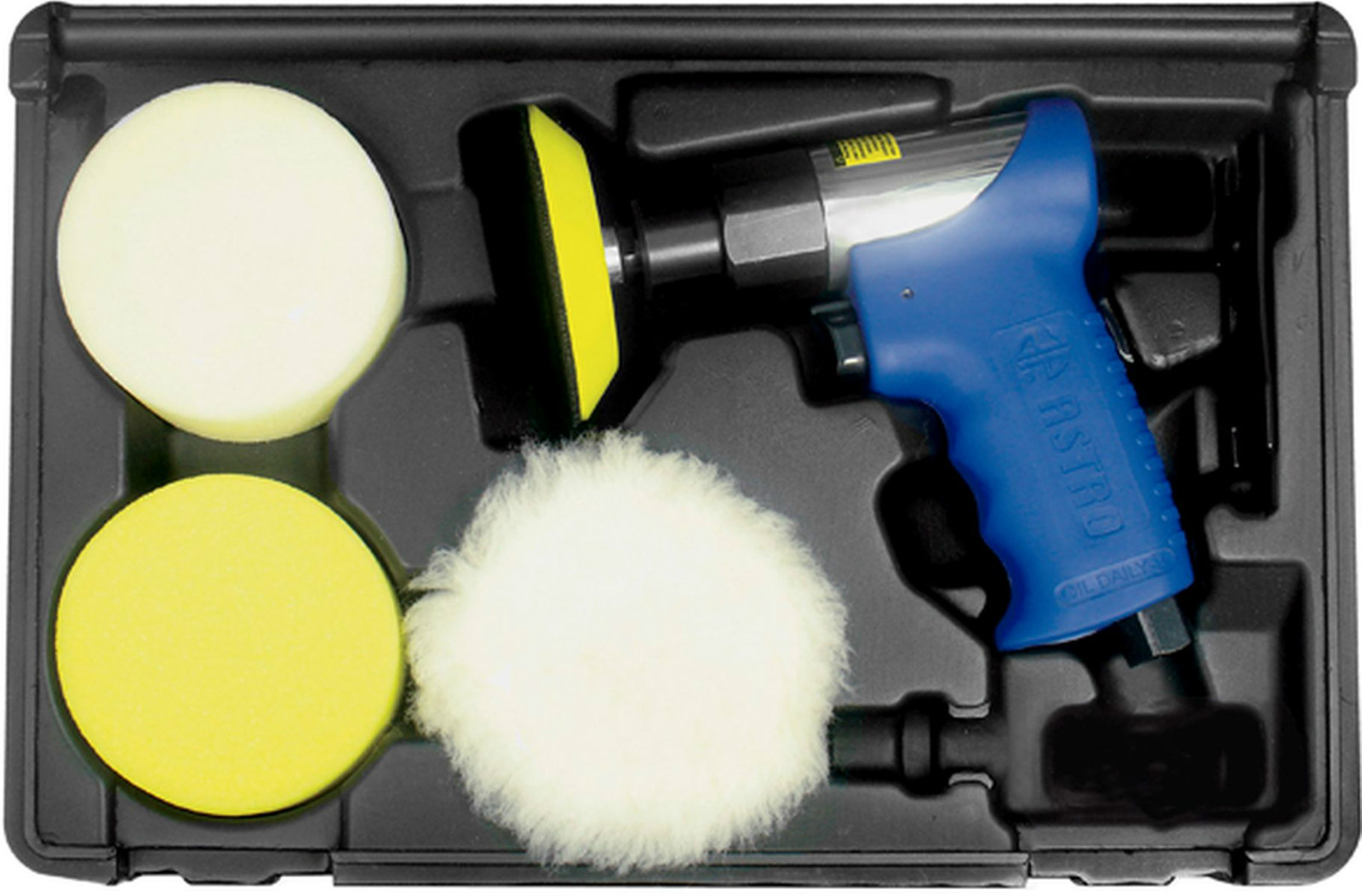Astro Pneumatic Polisher  3" Air Polishing Kit - 3055 with polishing Pads