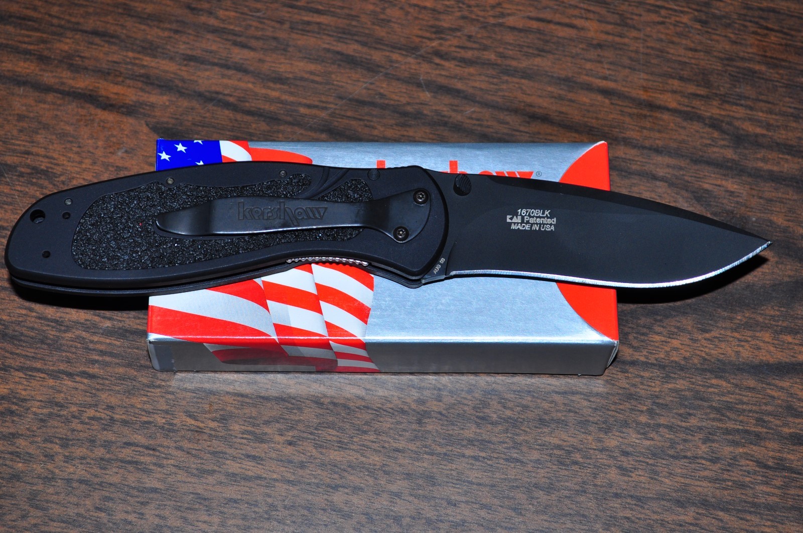 Blur Tactacil Knife w/Diamond-Like Carbon coated blade Aug 08 Kershaw 1670BLK US