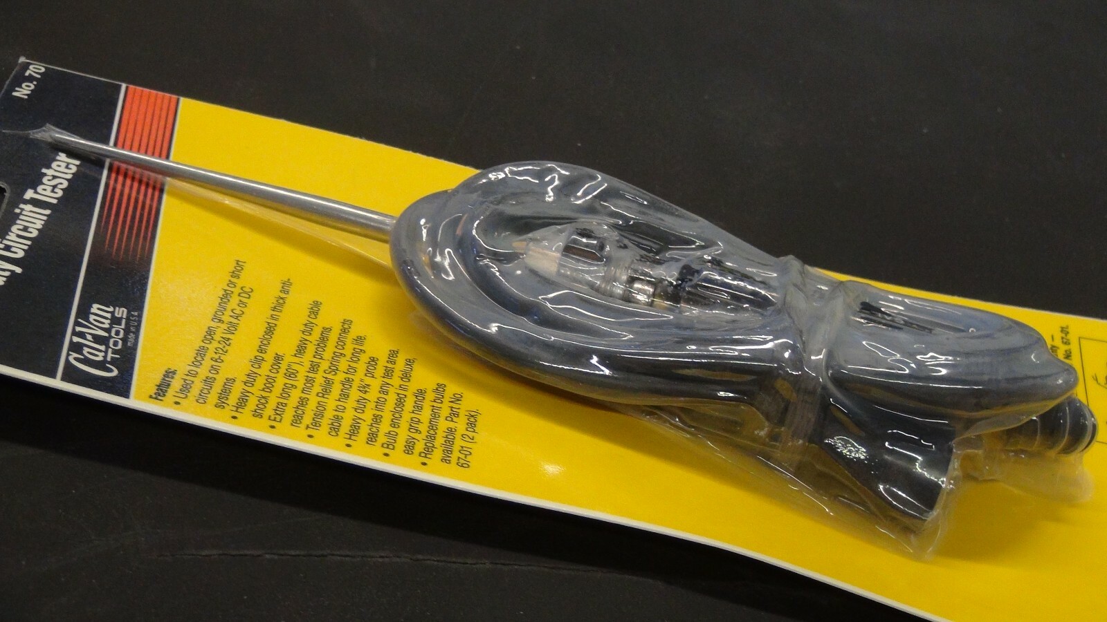CALVAN 70 HEAVY DUTY CIRCUIT TESTER 6-12-24 VOLT AC OR DC MADE IN USA