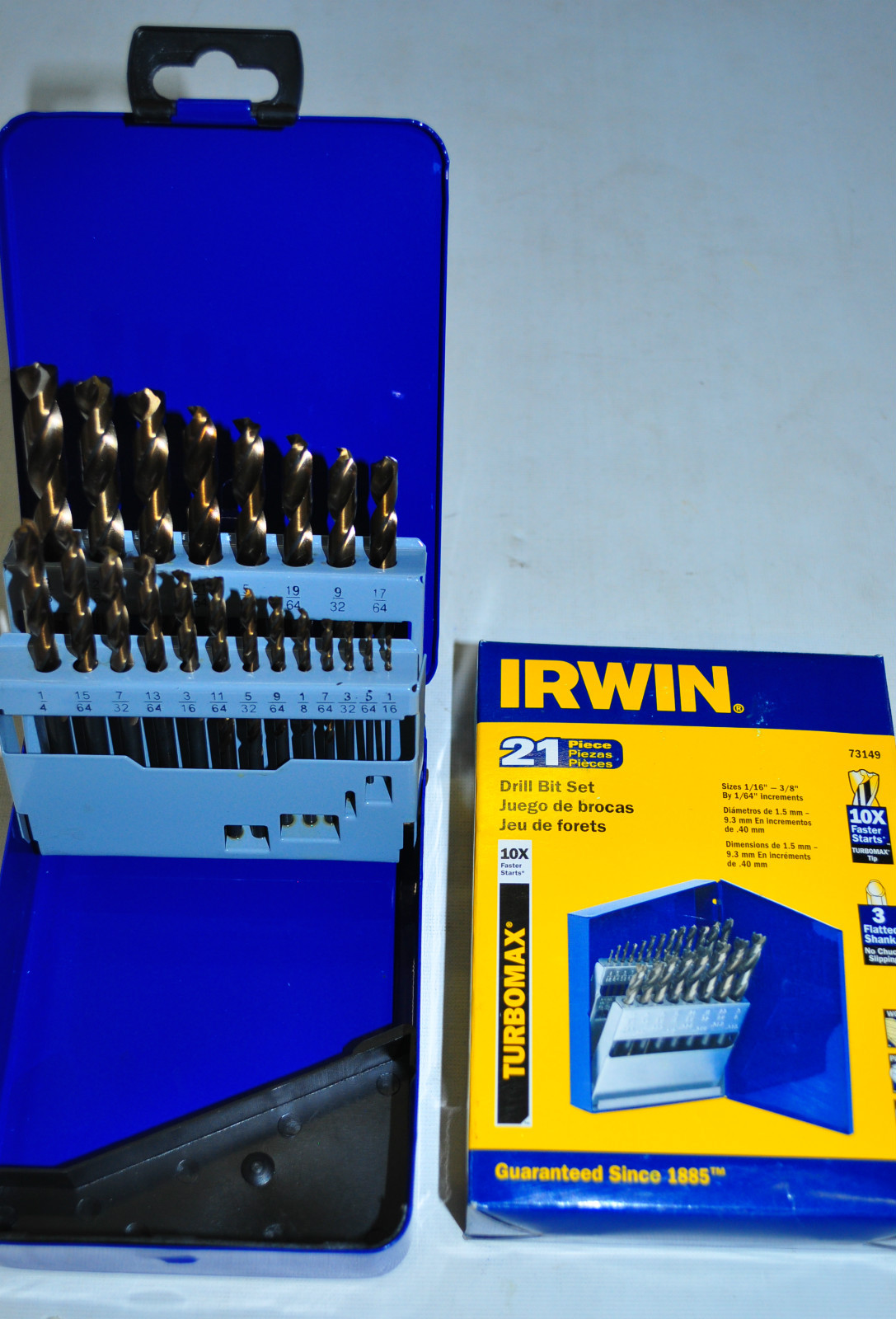 DRILL BITS 21 PIECE TURBOMAX METAL DRILL BIT SET IRWIN 73149