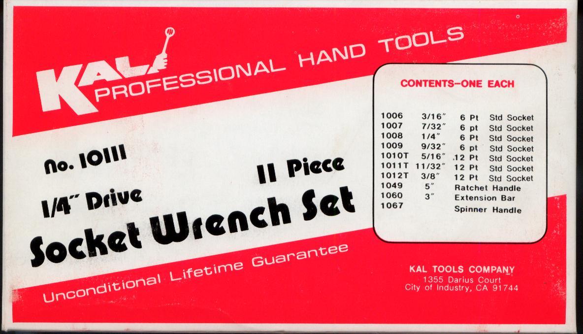 KAL 10111  1/4"Dr 11 Pcs Standard socket wrench set Made in Japan Brand new!!!