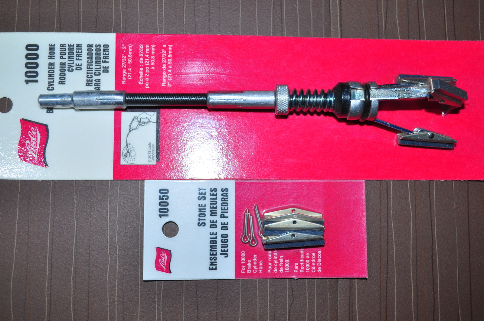 LISLE 3 STONE BRAKE CYLINDER HONES FITS CYLINDER TO 2" #10000 & 10050 USA MADE
