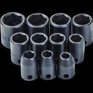 PROTO® 3/8" DRIVE 11 PIECE METRIC IMPACT SOCKET SET - 6 POINT 7-17 MM J72202 USA