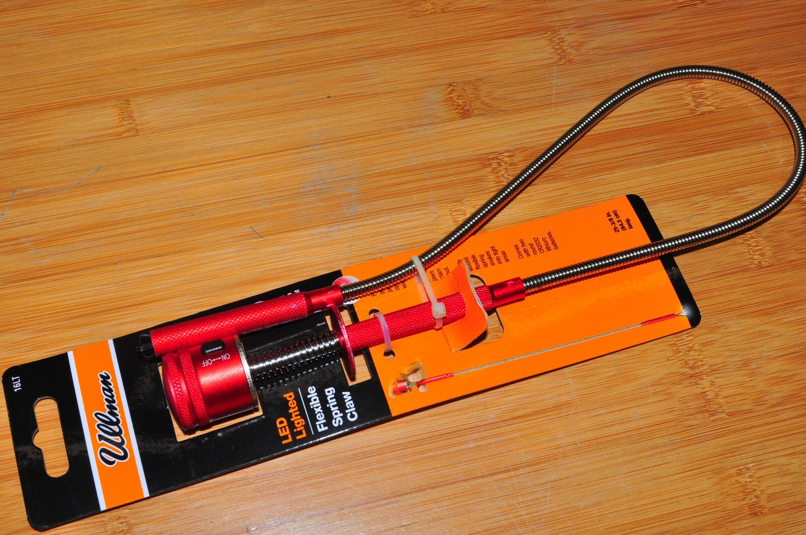 Ullman Devices 16LT LED Lighted Flexible Spring Claw Pick up tool