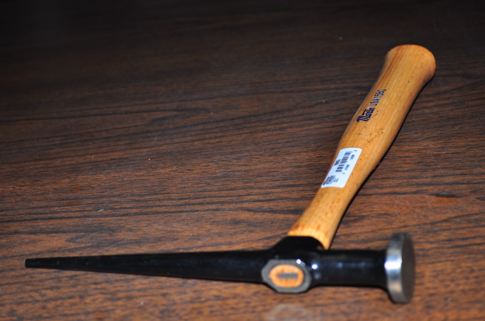 AUTO BODY LON PICK HAMMER W/ROUND DING HEAD WOOD HANDLE MARTIN 156G  MADE IN USA