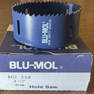 Blu-Mol 556 3-1/2 inch BI-METAL Hole Saw Shatterproof 1-3/8" Cutting Depth USA