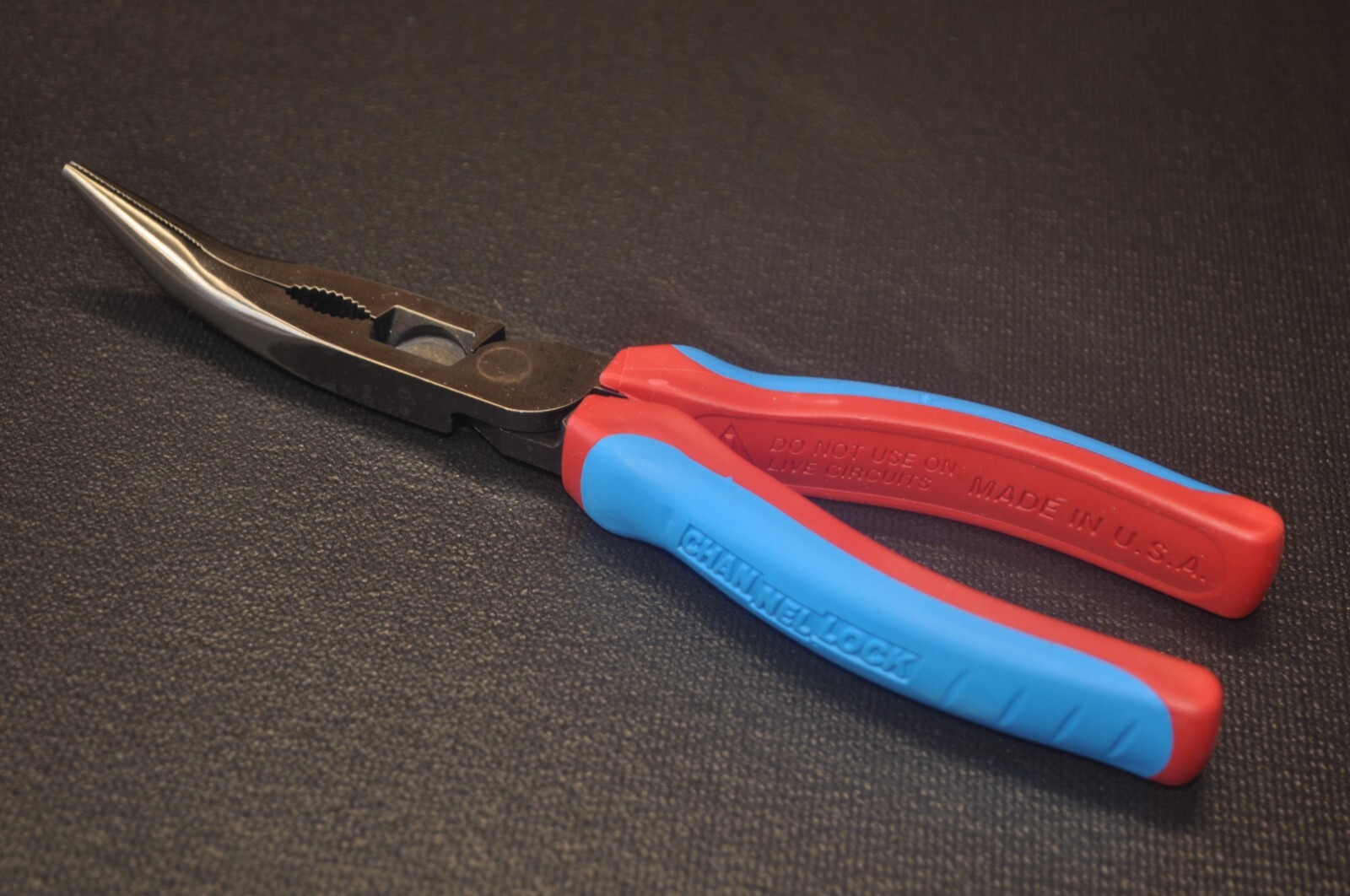CHANNELLOCK E388CB 8-IN CODE BLUE XL COMBINATION BENT LONG NOSE PLIERS  W/CUTTER