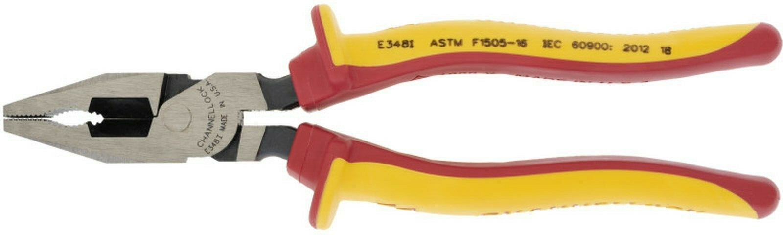 CHANNELLOCK348I 8-INCH XLT™ COMBINATION LINEMEN'S PLIERS W/ 1000V INSULATED GRIP