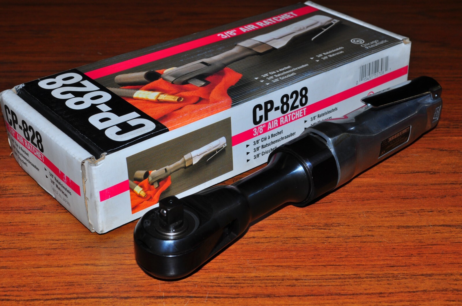 CHICAGO PNEUMATIC 828 3/8"DR AIR RATCHET Torque range - 10 to 50 ft lbs Japan