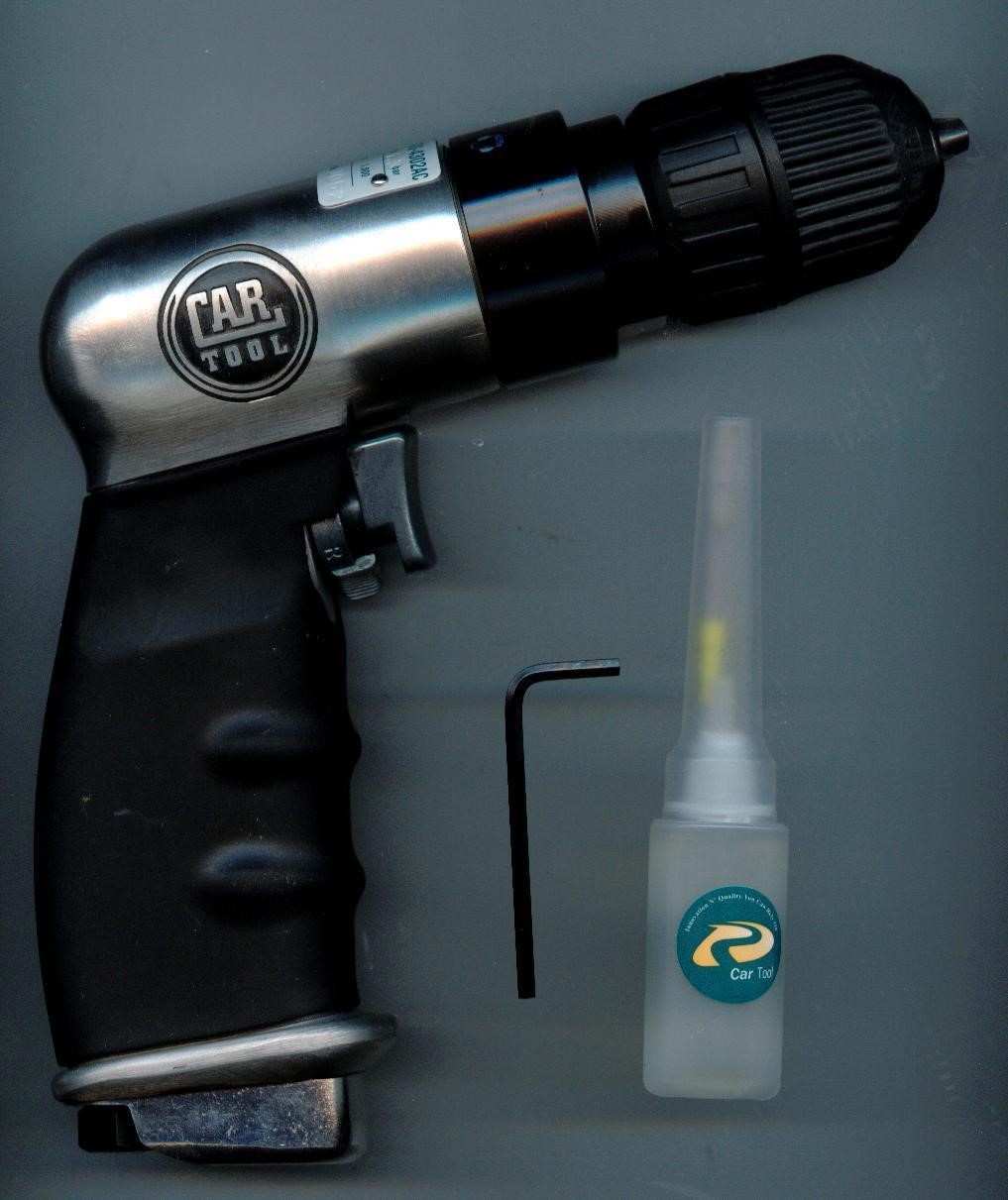 Car Tool (EARS-4302AC) 3/8" Reversible Keyless Air Drill 1800 RPM, Vacula