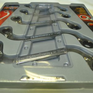 Danaher KD 85299 S-Shape Metric Reversible Double Box Ratchet Wrench 5pc 10-22mm