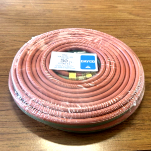 Dayco Twin Welding Hose 50'ft 1/4" B-B Fitting Acetylene Grade R type UD USA