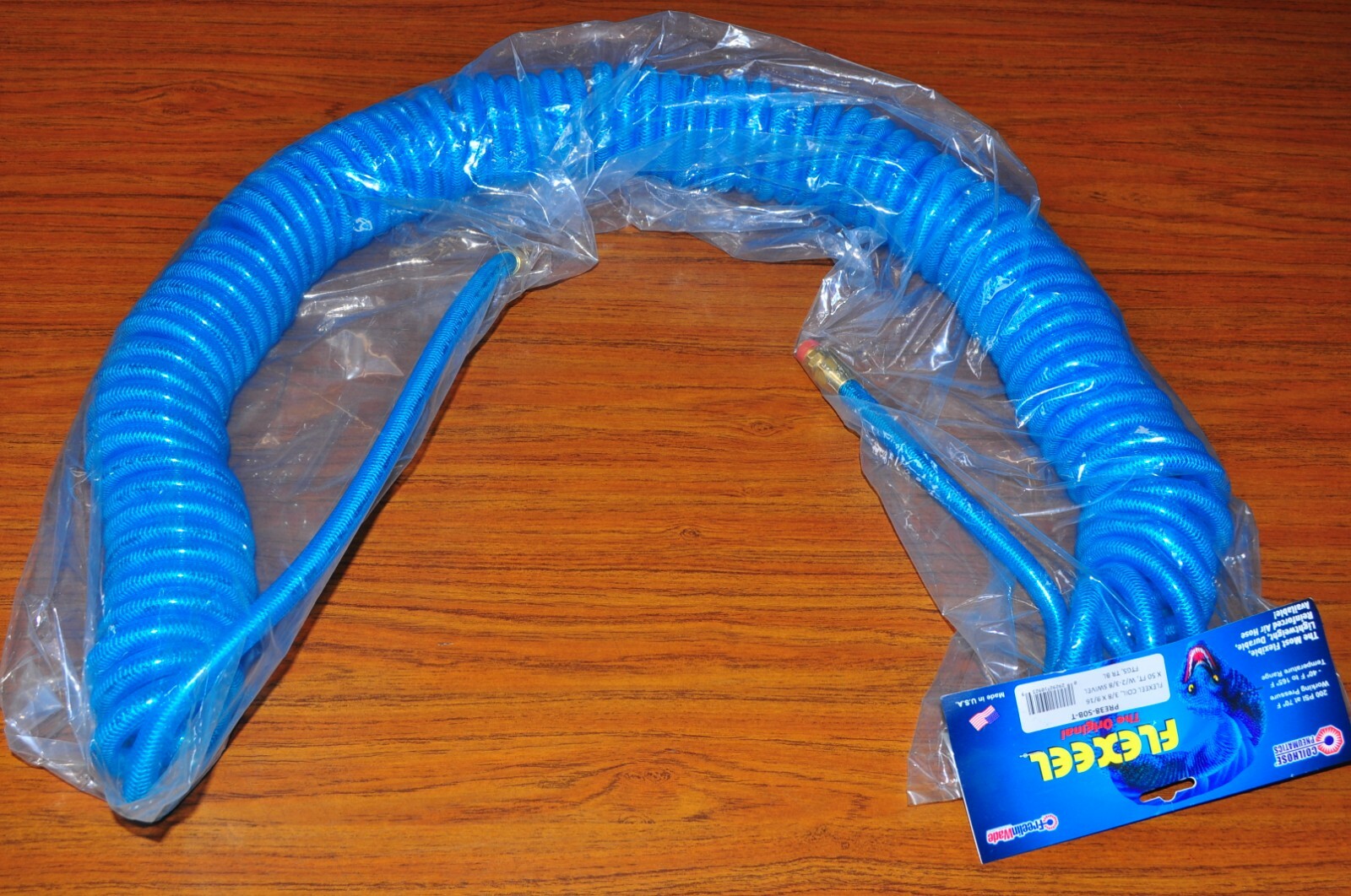 Flexeel® Coil Hose 3/8" x 50',3/8" NPT Reusable Swivel End,PRE38-50B-T CoilHose