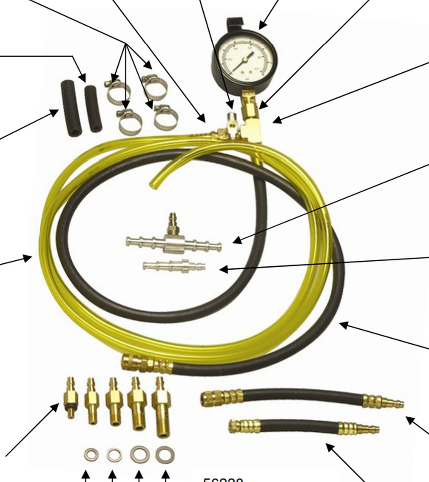 Fuel Injection Pressure Tester System with Quick Couplers SG Tool Aid 56200