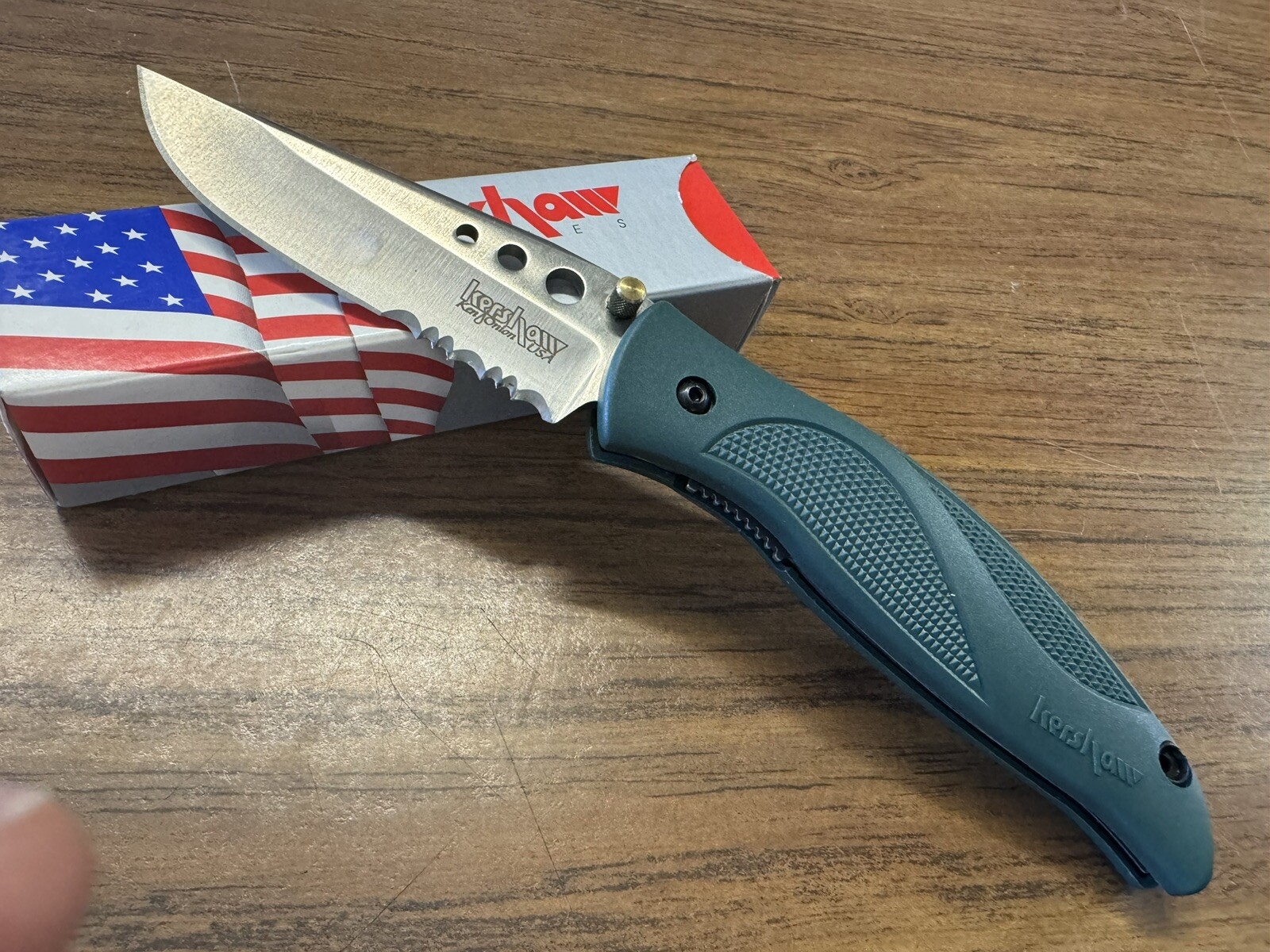KERSHAW 1540ST BLIZZARD WHIRLWIND SERRATED BLADE MADE IN USA DISCONTINUED RARE,