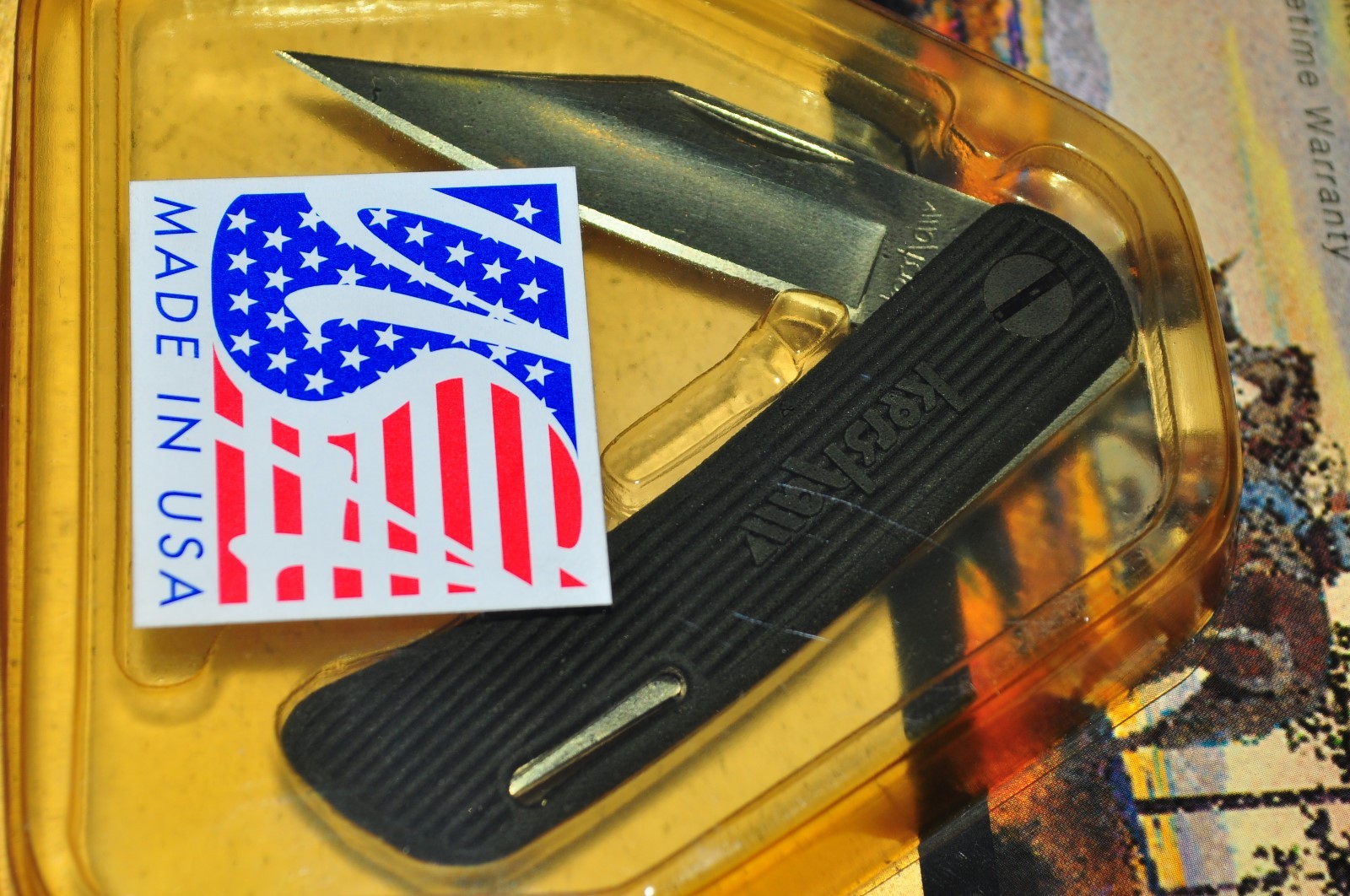 Kershaw 3000A DWO Classic USA, Black Handle ,In Memory of Delley Wade Officer US