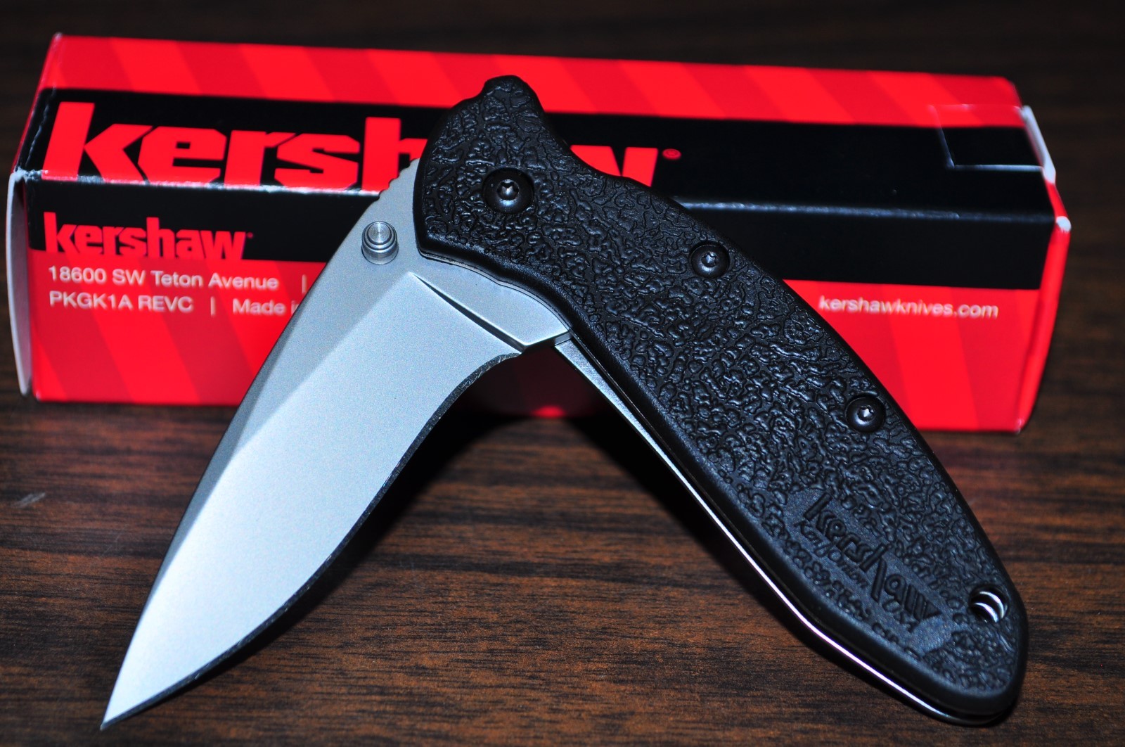 Kershaw Scallion Knife w/2 1/4"Plain Blade 5-3/4" Ln Made in USA Ker 1620