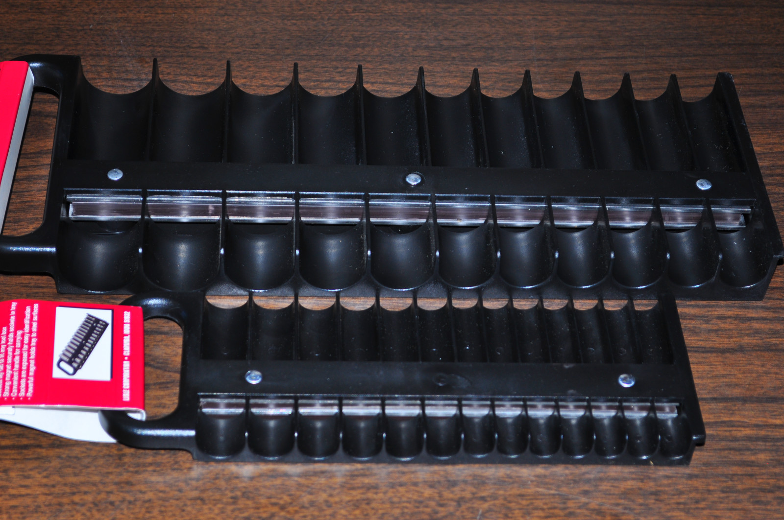 LISLE BLACK MAGNETIC SOCKET HOLDER 1/4" AND 1/2"  LISLE 40990 & 40130