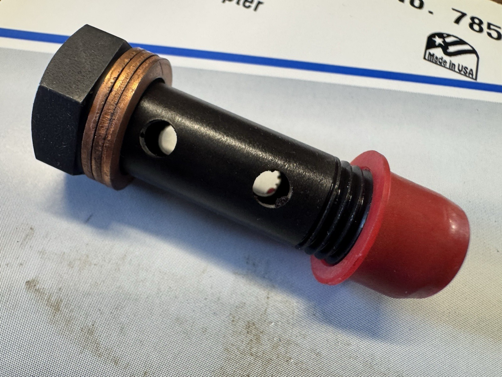 M14 x 1.5 external double banjo bolt- EFI Pressure Test Adapter Otc 7851