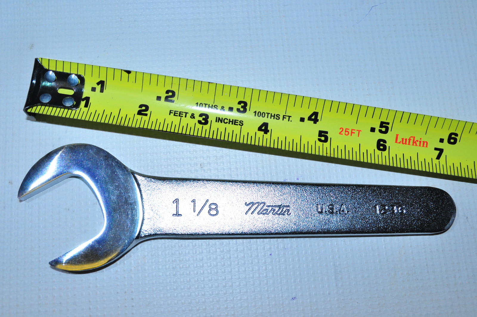 Martin 1236 Short Thin Pattern Service Wrench size 1-1/8" inchThickness 6mm USA