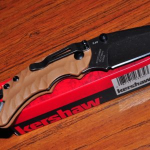 New Arrived ! Kershaw 8750TTANBW TANTO,TAN & BlackWash Tanto Shuffle II