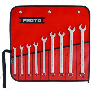 PROTO J1200HM-T500 9 PIECE FULL POLISH METRIC COMBINATION WRENCH SET - 12 POINT