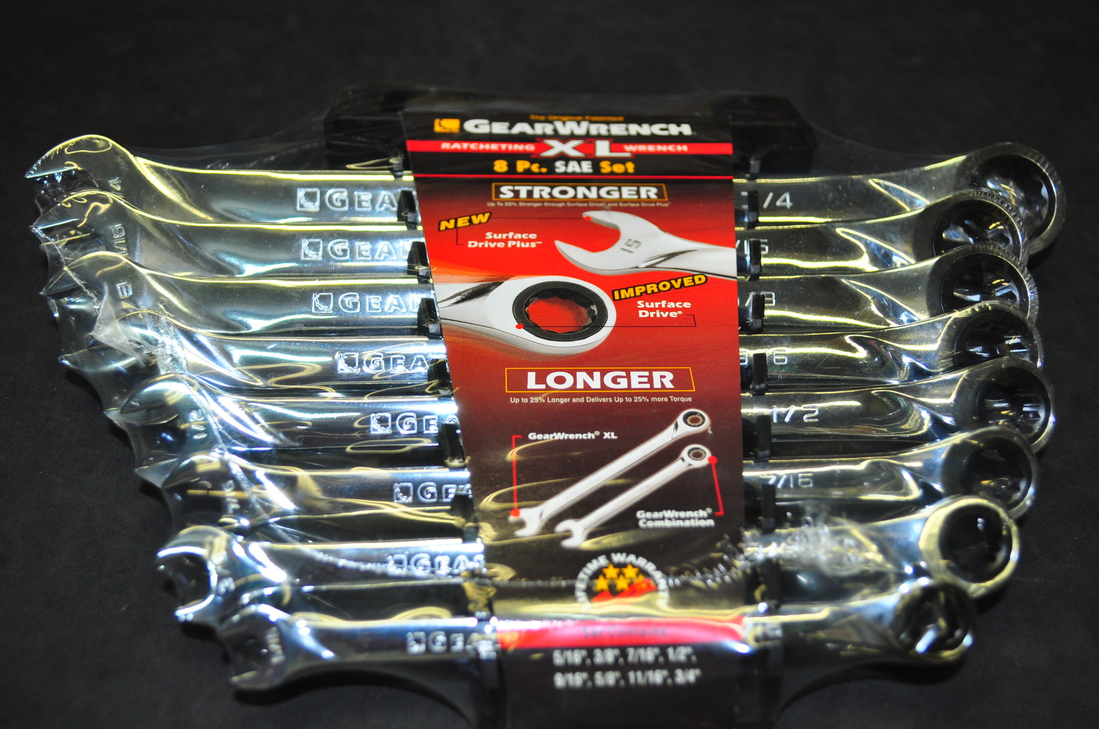 Ratchet Wrench INCH Extra Long XL Ratcheting Combination Wrench Set 8PC KD 85198
