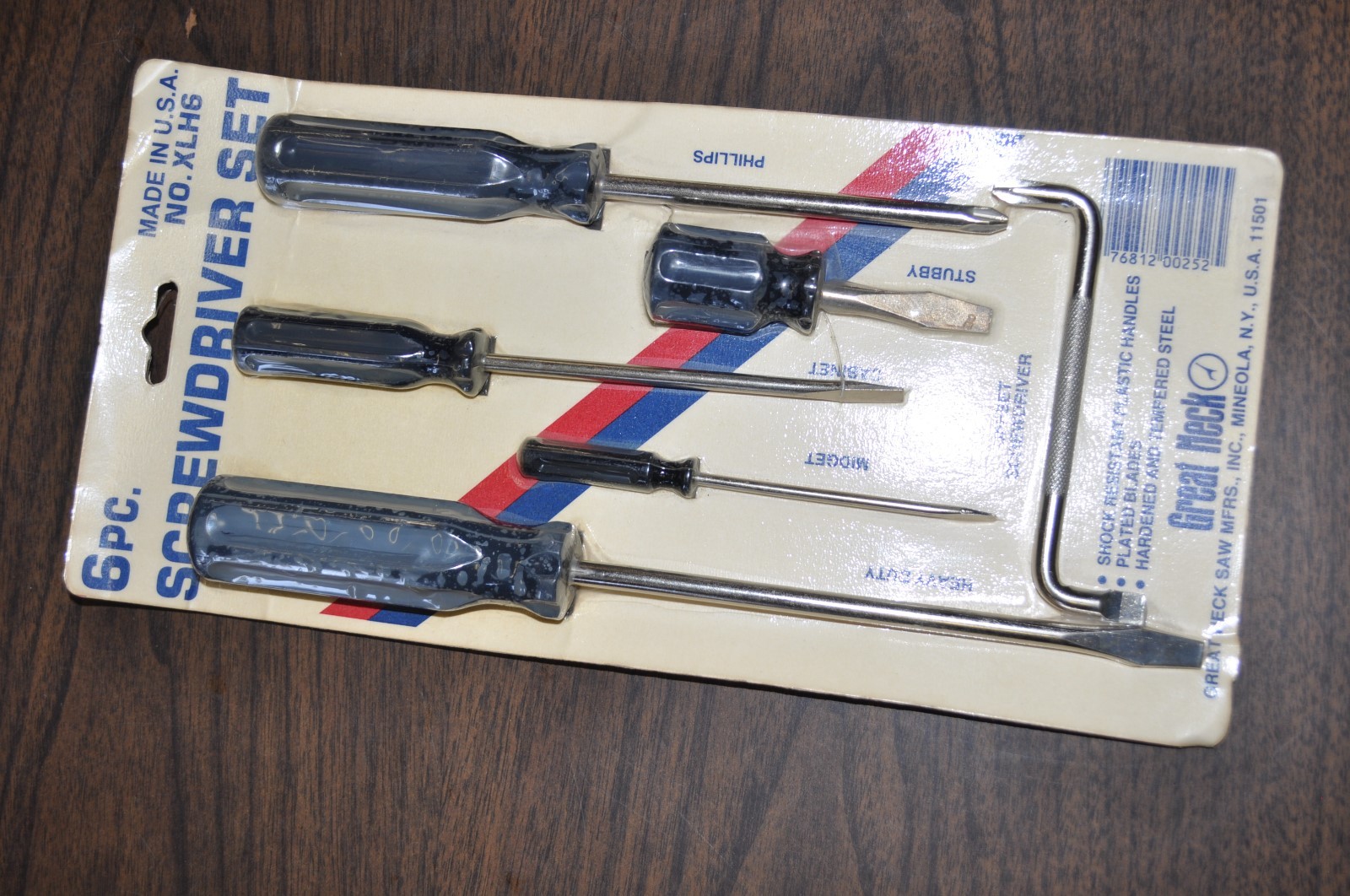 SCREW DRIVER 6 PCS SET MADE IN USA OLD STOCK BUT NEW Great Neck XLH6