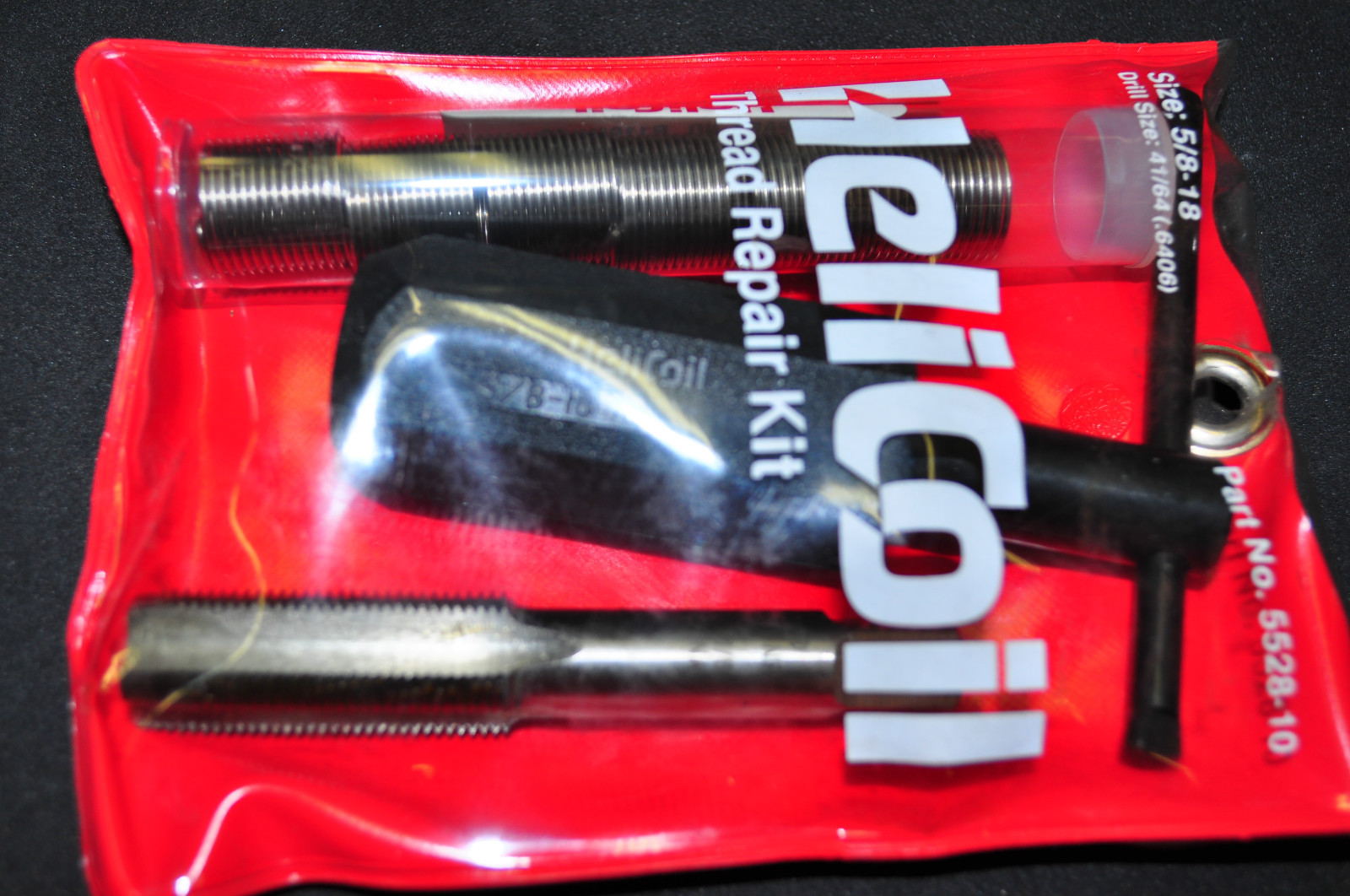 THREAD REPAIR Helicoil 5528-10 INCH FINE Thread Repair Kit, 5/8" x 18 NF
