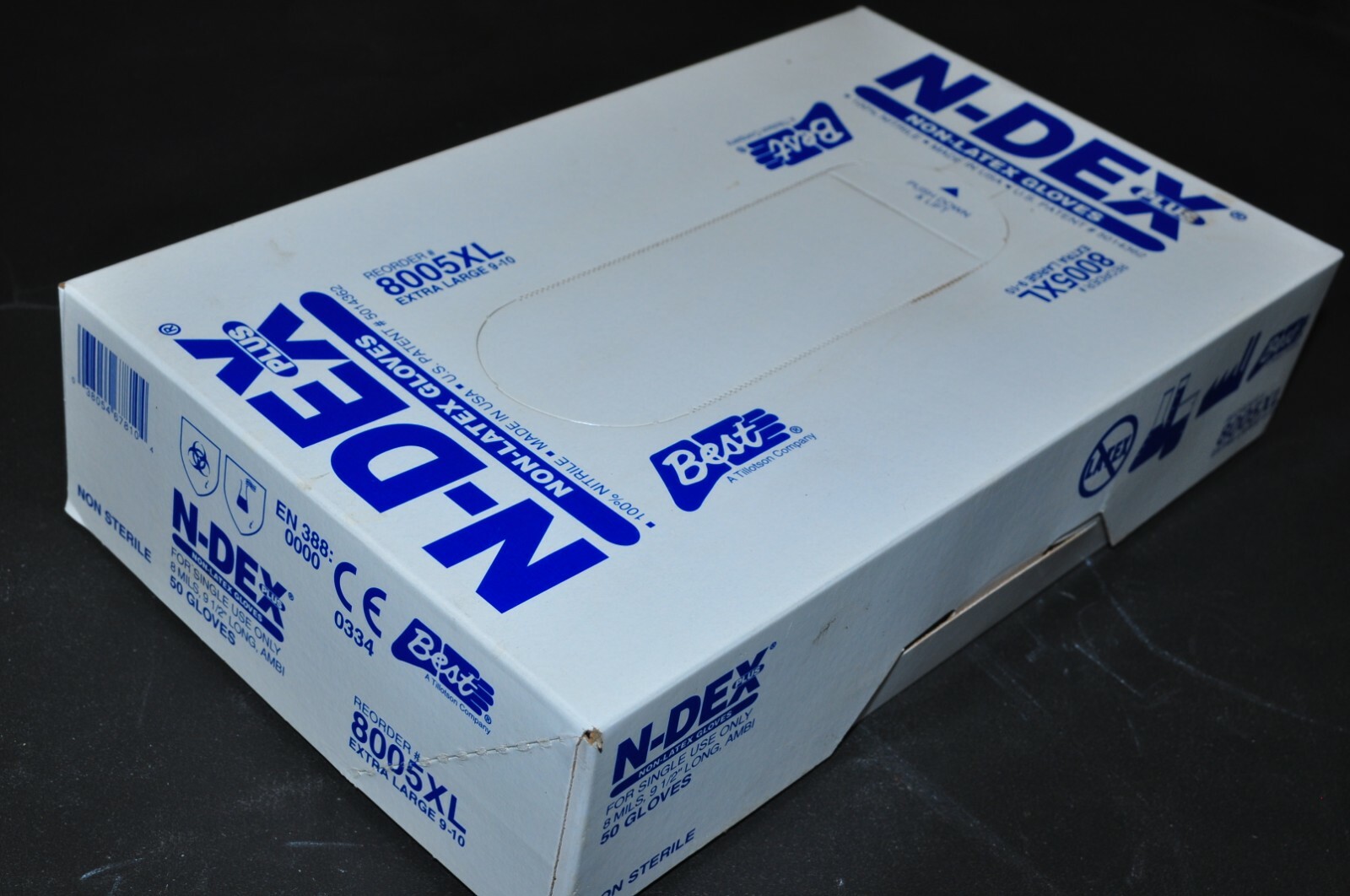 Tillotson True Nitrile Exam Gloves N-DEX XLarge box-50pcs Best 8005XL -8 Mil USA