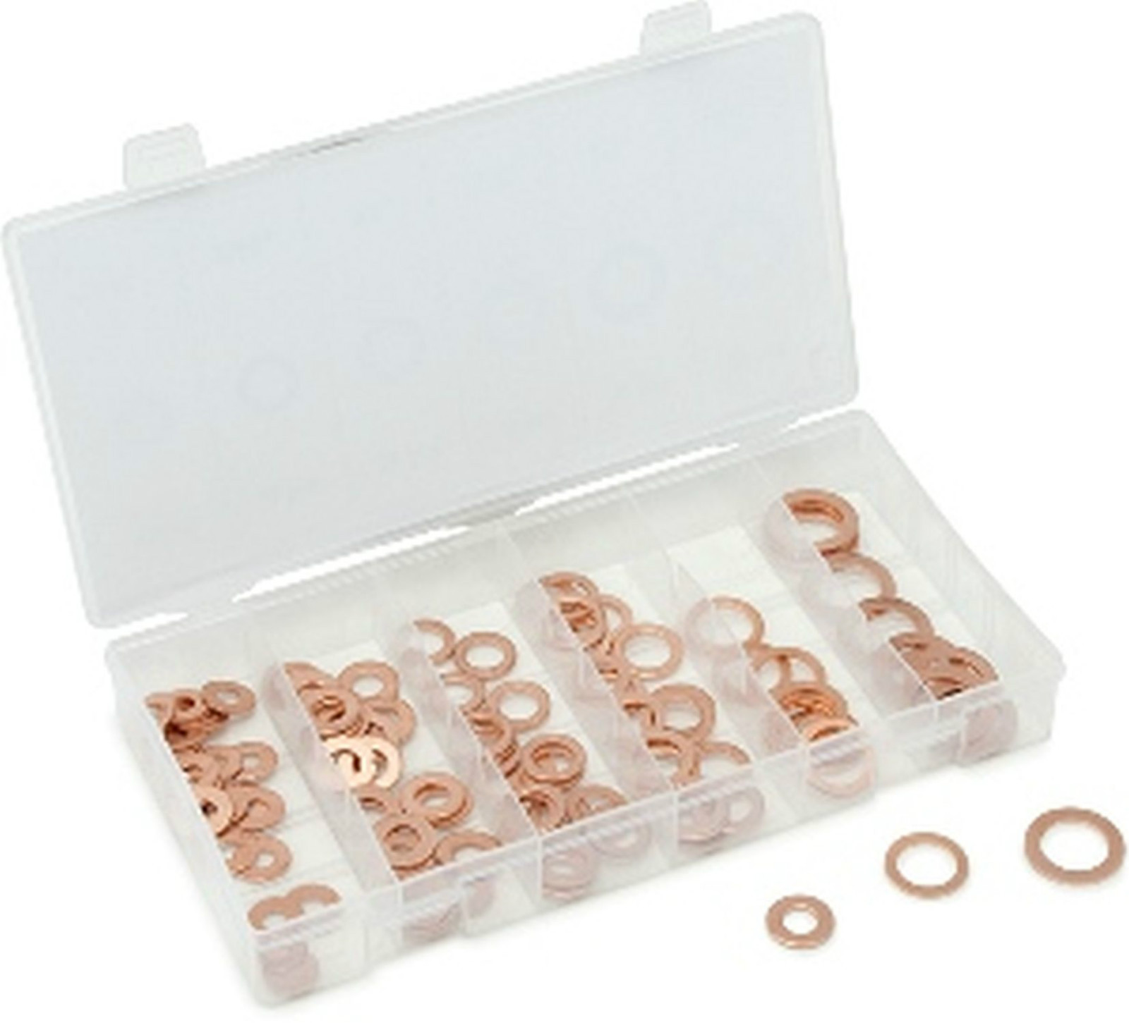 Titan Tools 45217 Copper Crush Washer 110 Piece Assortment with Storage Case