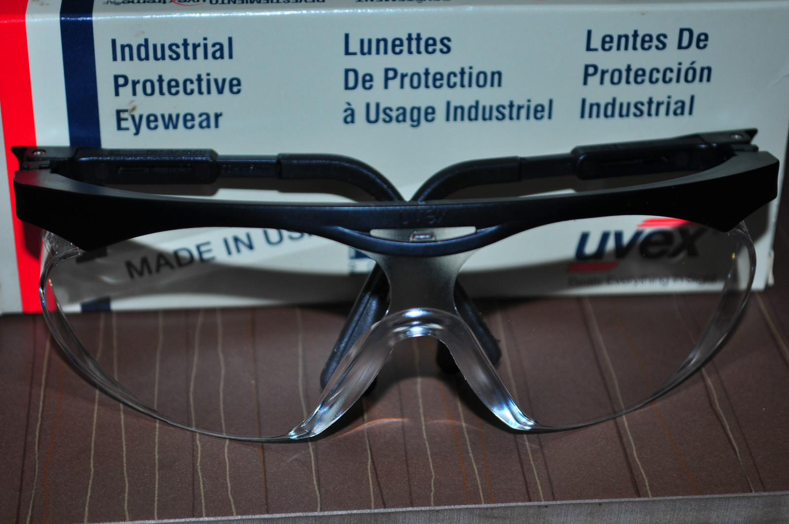 Uvex Eyewear Safety Glasses Skyper S1900 Black Frame Clear lens USA