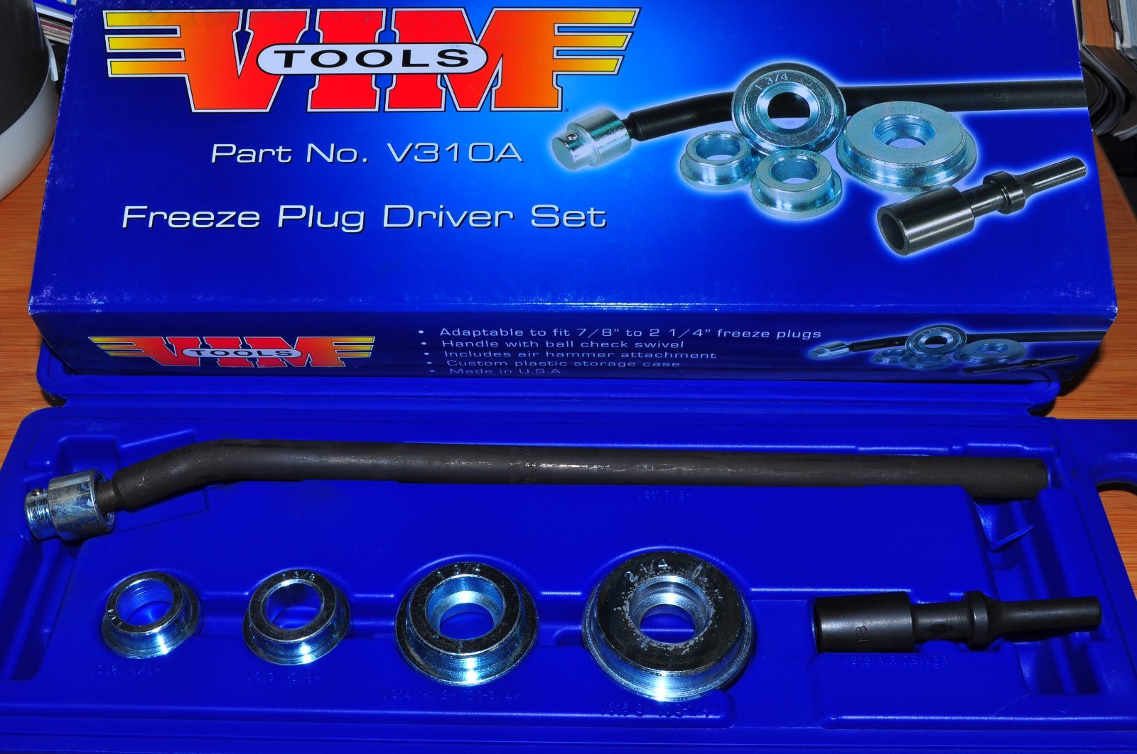 VIM V310A Freeze Plug Driver  5-Piece Expansion Plugs Set BRAND NEW Made in USA